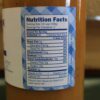 Close-up of nutrition facts label on jar