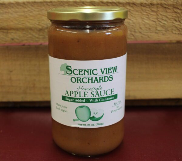 Scenic View Orchards homestyle apple sauce jar