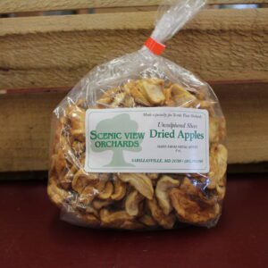 Clear bag of Scenic View dried apples