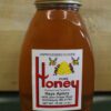 Jar of pure clover honey with label