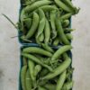 Two cartons of fresh green pea pods