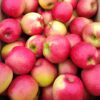 Box of red and yellow apples
