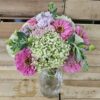 20260628_094407 Pink and white flower bouquet in glass jar